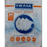 SWASA N95 Mask Certified Reusable & Washable with Nose Pin (PM 2.5, Pack 3 (15 units) 